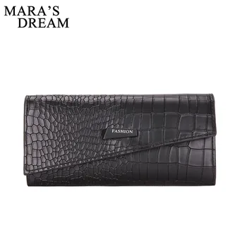 

Mara's Dream 2pcs/set Fashion Women Wallets Lady Faux Crocodile Skin PU Leather Clutch Wallet Long Purse Cash Holder Wallets