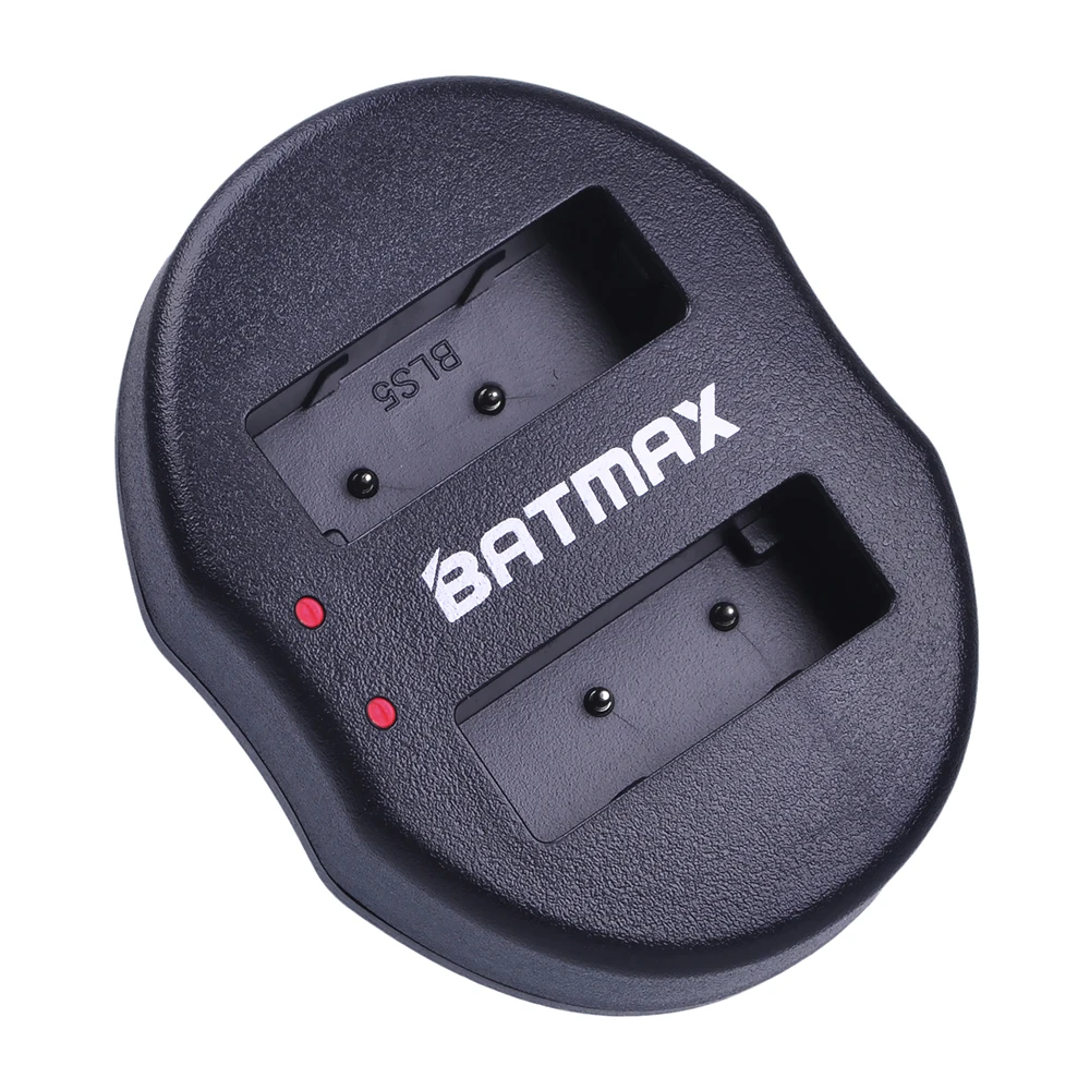 Batmax PS-BLS5 BLS-5 BLS5 BLS 5 BLS-50 акумуляторная батарея+ Dual USB зарядка для Olympus OM-D E-M10, ручка, E-PL2, E-PL5, E-PL6, E-PL8, E-PM2 - Цвет: 1 charger