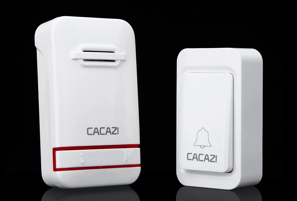 CACAZI домашний беспроводной дверной звонок Кнопка Водонепроницаемый без батареи дверной звонок ЕС США Великобритания вилка 120 м дистанционный 38 колец дверной Звонок