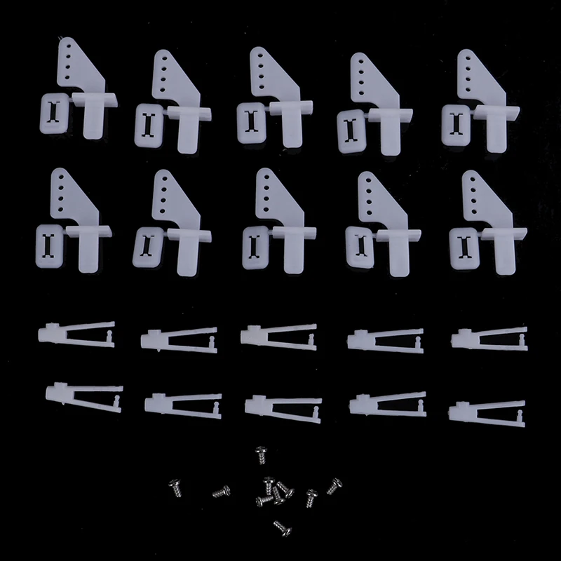 10 комплектов Средний замок на нейлоновом рупоре управления и скобе 21 мм набор руля сервопривода ailerons Лифты для RC Самолет с неподвижным крылом