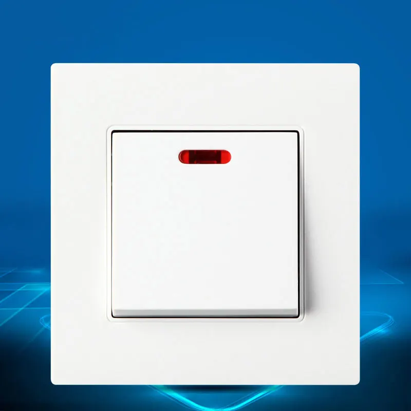 

Electric water heater air-conditioning frame large current double-off wall switch with indicator light 20A high-power switch