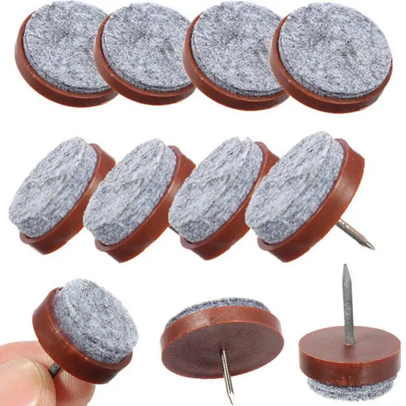 CHAIR GLIDE FURNITURE FELT PADS PROTECTOR TABLE LEG FEET NAILS ON  13-19MM UK 