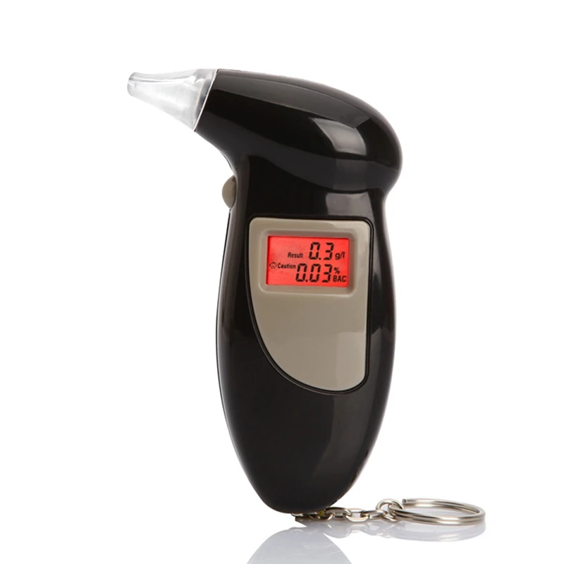 

Professional LCD Alcohol Tester Digital Alcohol Detector Breathalyzer Police Alcotester Quick Response Backlight Car Driver Safe