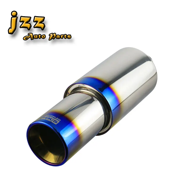 KIMISS Exhaust Tip Carbon Fiber Car Modified Exhaust Pipe Rear Tip Tail Throat Universal 54-89mm