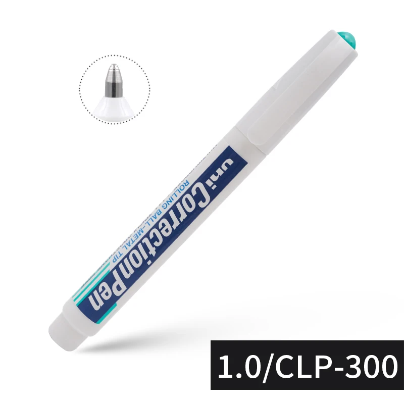 CLP-300 UNI Correction Pen 8 мл 1,0 мм флюид прокатки мяч металл/пластик Совет ёмкость большой не-токсичный маркер для офиса и школьные принадлежности - Цвет: CLP-300