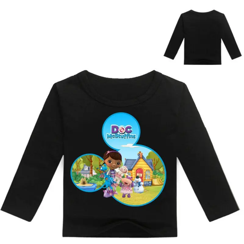 Новая верхняя одежда для девочек с героями мультфильмов; толстовки с капюшоном с принтом «Doc Mcstuffins»; весенне-осеннее пальто для девочек; модная детская одежда - Цвет: color at picture