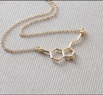 

2016 Collier Serotonin Necklace Molecule Clavicle The Fine Gift Of A Lady Tiny Small Petite Dainty Minimalist Charm Jewelry