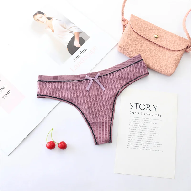 Breathable Women Briefs Womens Low Rise Cute Underwear Plus Size Panties Women Soft Cotton Crotch Panties Thong For Women 29 (12)