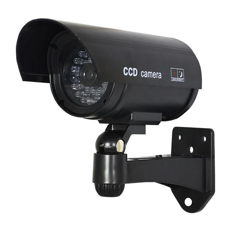 

3x Black Outdoor Dummy Fake LED Red Flashing Security Camera CCTV Surveillance Imitation