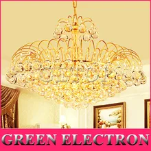 110 В-220 В роскошные золотые хрустальная люстра современный K9 LED Гостиная свет люстры де cristal Освещение в помещении e14 лампы