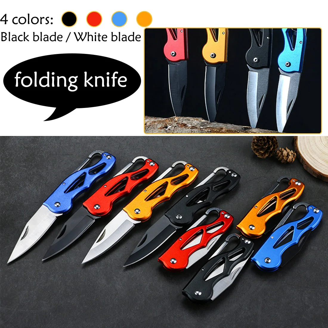 

Mini Foldable Pocket Knife stainless steel Portable Multifunction Folding Knife Fruit cutter Practical Camping Outdoor Hand Tool