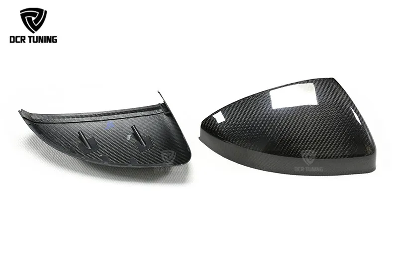 Carbon Fiber Rear View Mirror Cover For Audi R8 2015 2016 - UP carbon caps car styling with lane assit & without lane assit (4)