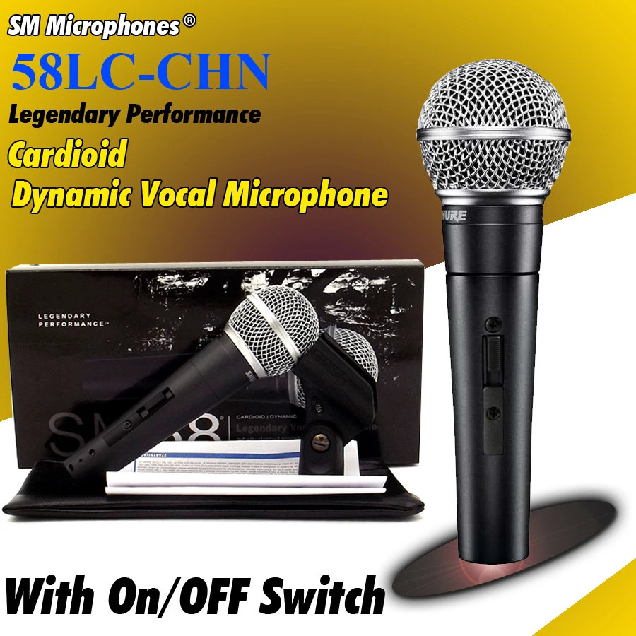 Top Quality Karaoke Cardioid Dynamic Vocal Wired Microphone Mike For