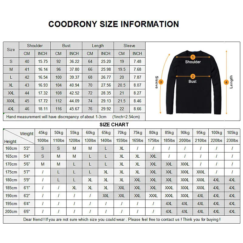 COODRONY, хлопковая Мужская футболка, весна-лето, короткий рукав, футболка для мужчин, уличная мода, повседневная футболка с отложным воротником, S95115