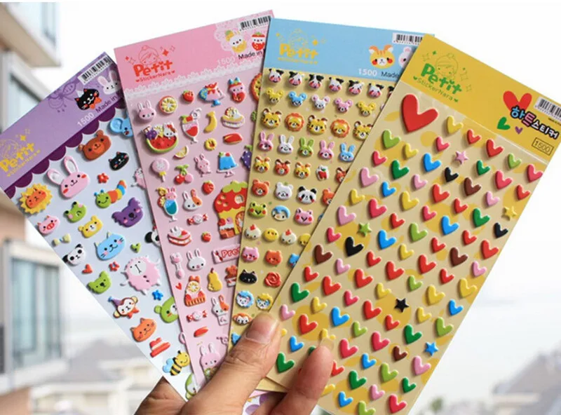 

Cartoon Animal Bubble Sticker Toys Lovely Waterproof Adhesive Sticker DIY Decorate Diary Notebook Laptop Toys For Children Gifts
