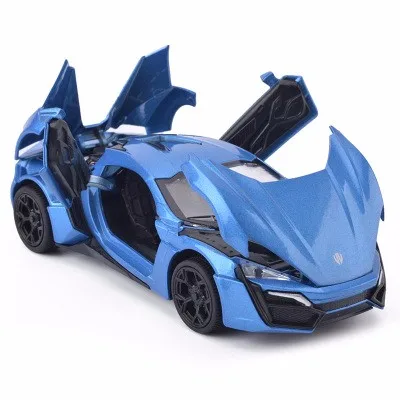 Форсаж Lykan Hypersport модели автомобилей из сплава четыре цвета металлические