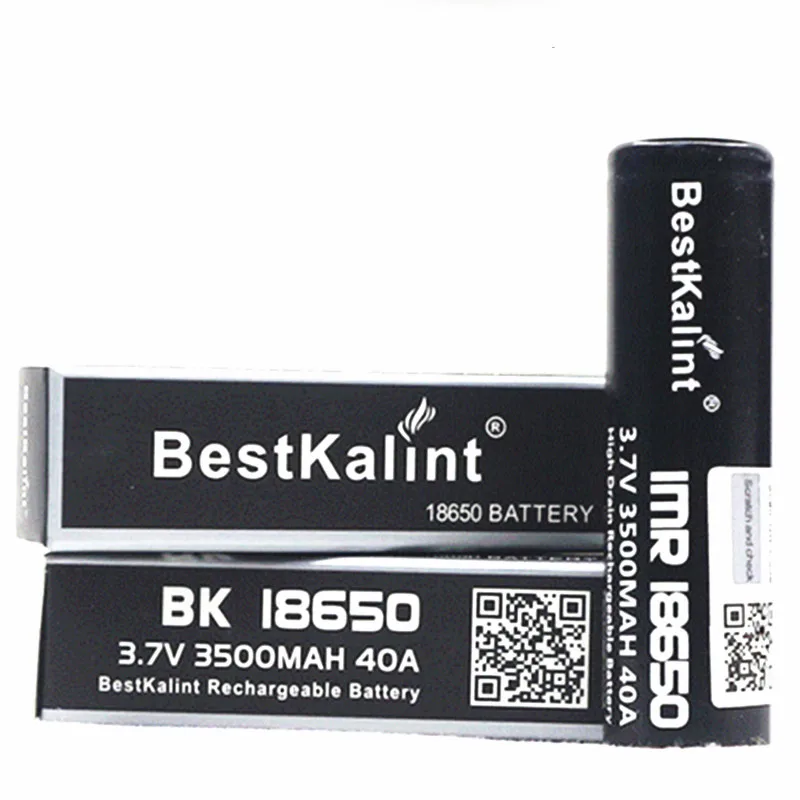 

NEW Bestkalint IMR 18650 battery 3500mAh 40A 3.7v Rechargeable flat Top Batteries electronic cigarette battery
