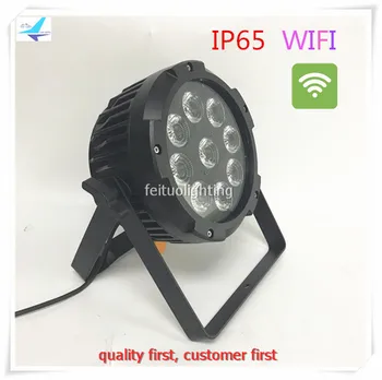 

New 6pcs/lot IP65 Battery Power Wireless LED Par Light 9x15w 2.4G WIFI App Lyre Par Wash RGBWA UV 6IN1 Par Can Stage Bar Uplight