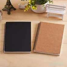 Esboço de papel preto livro caderno caderno escritório escola supplie diário para desenho pintura graffiti capa macia