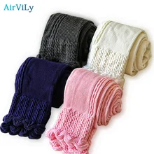 Ограниченное предложение, новые модные однотонные вязаные леггинсы для маленьких девочек осенние штаны с рисунком одежда для детей