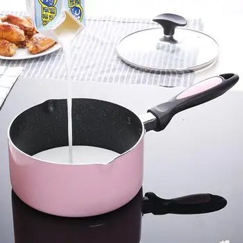

16cm Mini Baby Food Milk Pan Stainless Steel Composite Bottom Saucepan Non-stick Cookware Baby Supplies