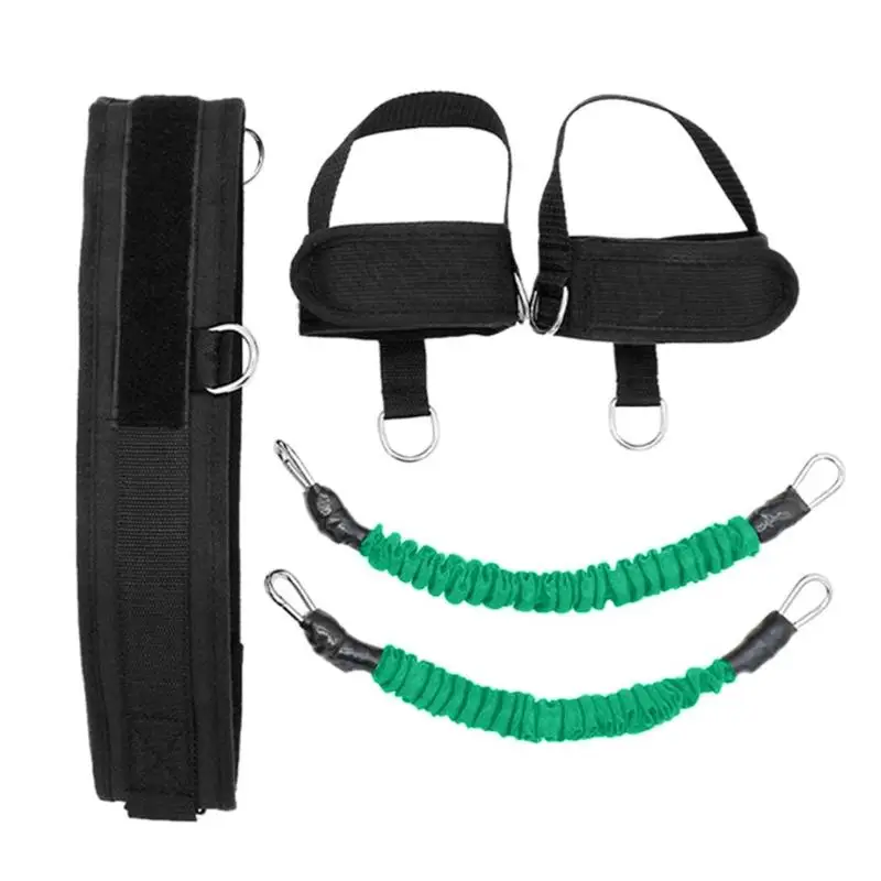 Вертикальный приспособления для тренировки прыжков резинки экспандер для груди, для фитнеса Эспандеры Набор для игры в баскетбол волейбол Футбол тренировки ног - Цвет: Green