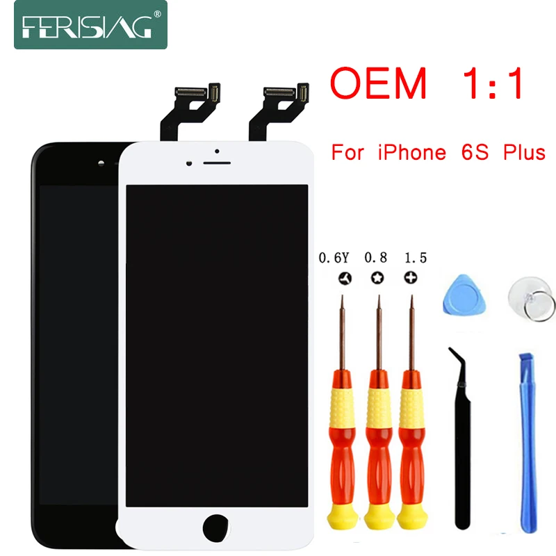 

FERISING AAA Original LCD Display For Apple iPhone 6S Plus 6splus Replacement Display Touch Screen Digitizer Assembly+Tool Kits