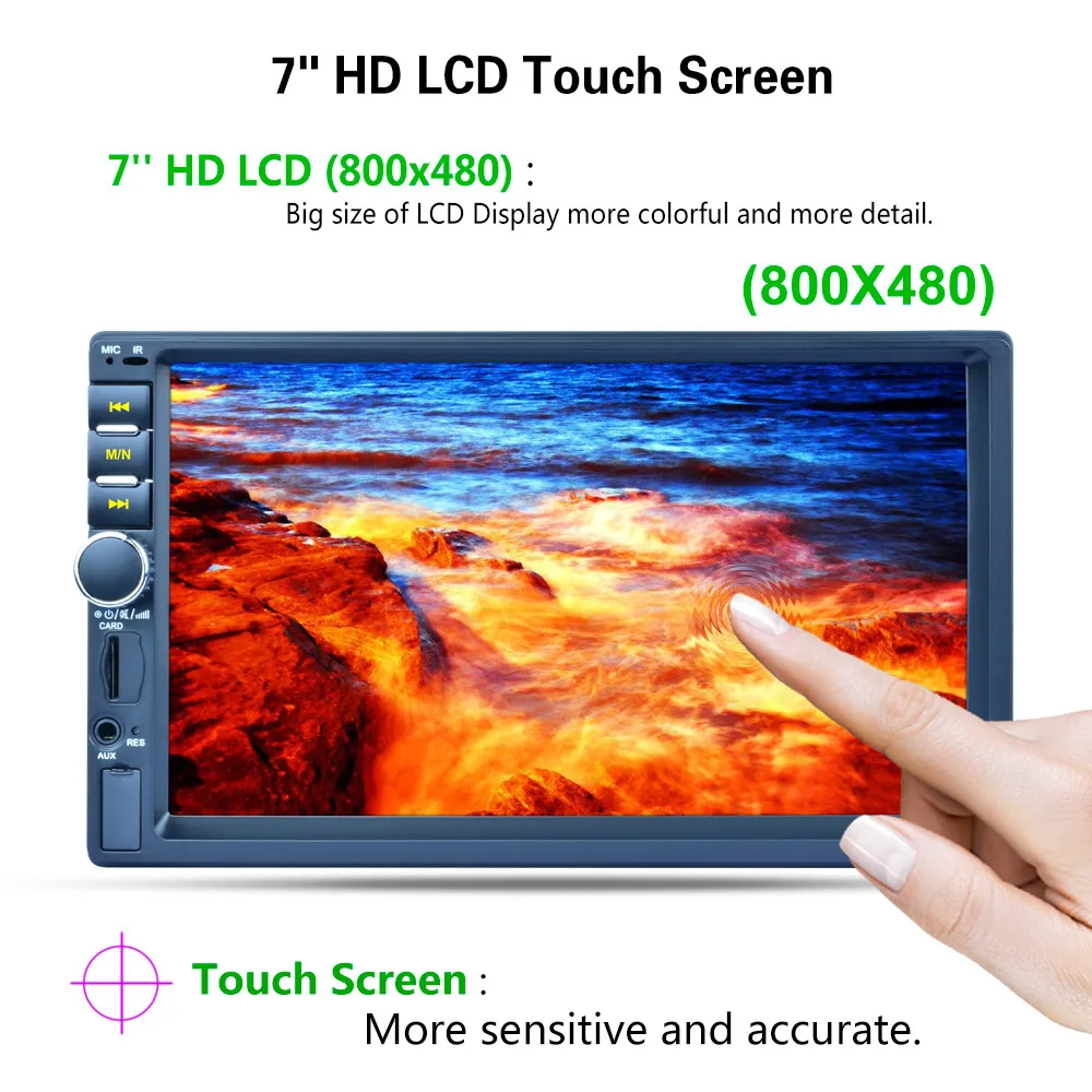 

2019 New MultifunctionDouble 2 DIN Car 7 MP3 MP5 Player Stereo FM RDS Radio Bluetooth USB AUX For Most Car Devices