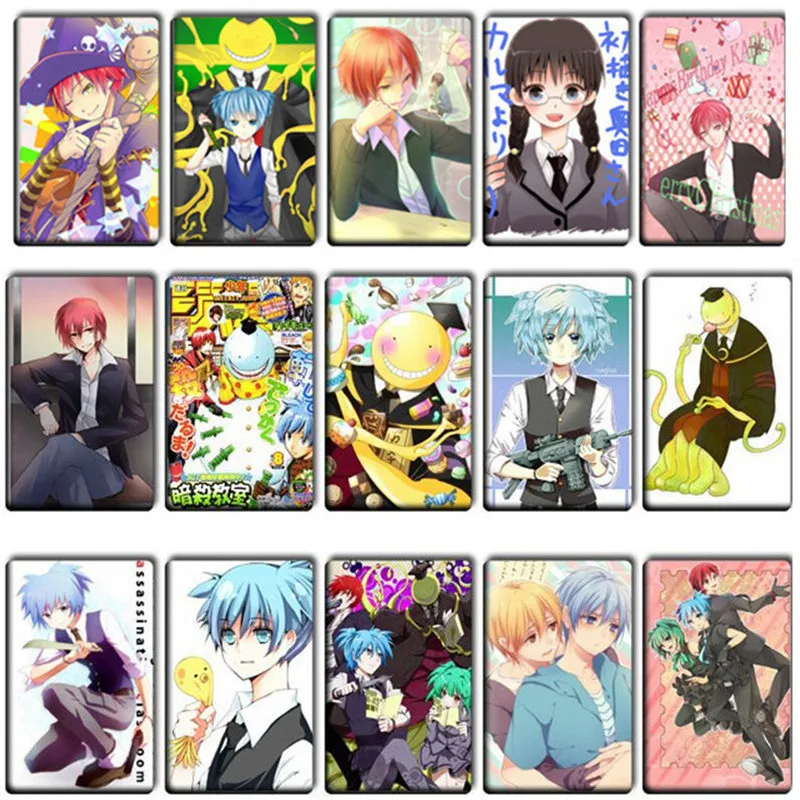 

100 Pcs/lot Cool Assassination Classroom Kids Anime Stickers Classic Toys Cartoon Anime Bank Bus ID Card Stickers Classic Gifts