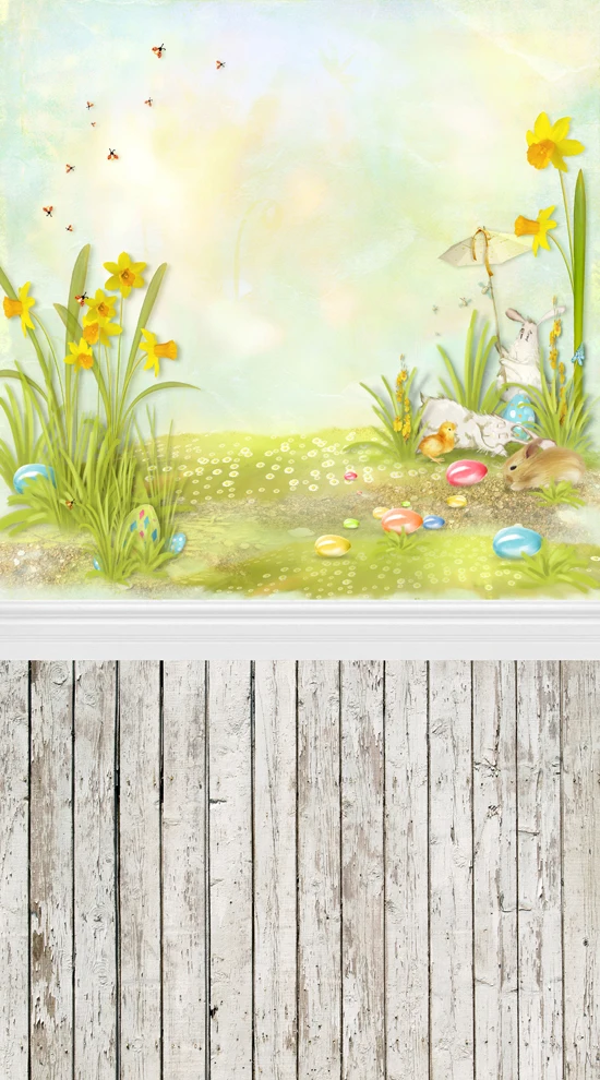 

HUAYI photography backdrops baby backdrop photo prop background newborn yellow easter backdrops D-371
