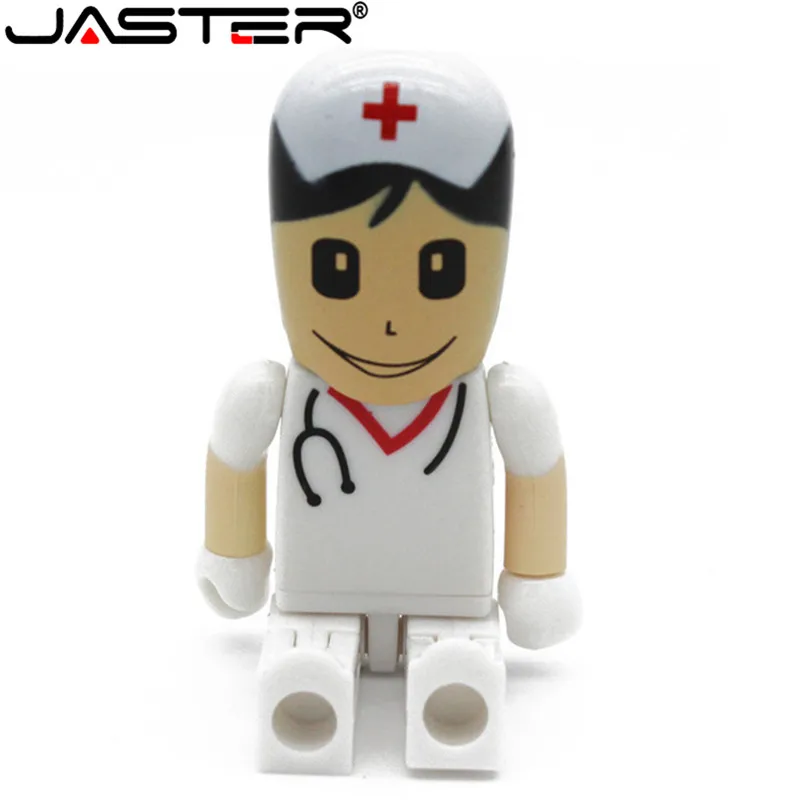 JASTER доктор-медсестра USB флеш-накопитель ручка-накопитель подарок мультфильм доктор Флешка 4 ГБ 8 ГБ 16 ГБ 32 ГБ 64 ГБ милый лекарь карта памяти