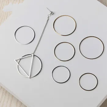 

DIY Jewelry Brass Electroplating fittings handmade South Korean Circular Elementary earrings ear clip ear Nail Jewelry material