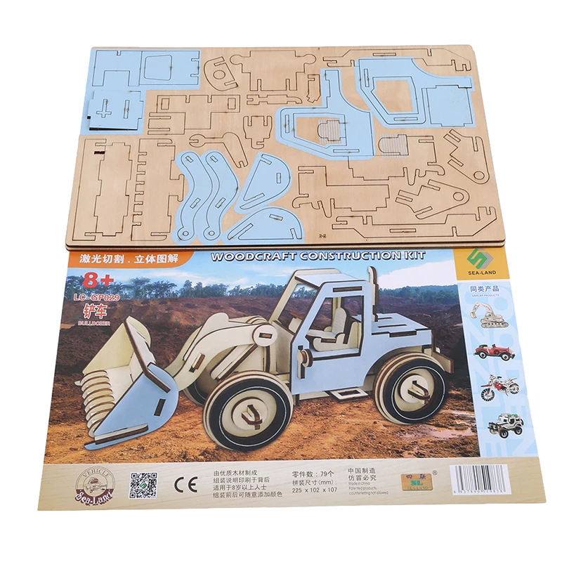 DIY 3D деревянный автомобиль грузовик игра-головоломка для детей натуральный цвет игрушка модель строительные наборы Развивающие хобби подарок