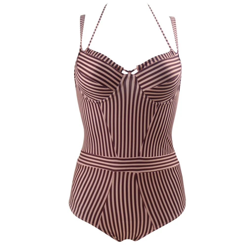 Underwire One Piece Swimsuit Women Swimwear Monokini Maillot De Bain