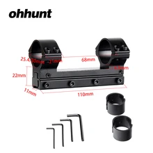 Охотничий ohhunt 25,4 мм 30 мм высокий профиль 11 мм ласточкин хвост пневматические кольца с ветровой высотой Полностью регулируемое кольцо для прицела