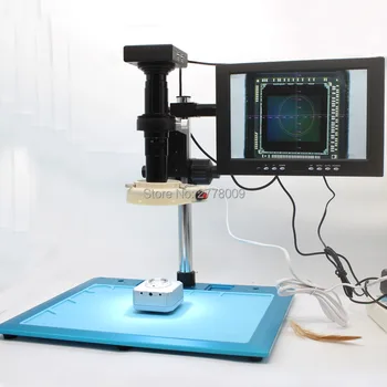 

HDMI VGA Dual Output Industrial Microscope Measurement Camera300*400mm Precision Trim Base 200X Fine-tuning Lens 10-inch Monitor