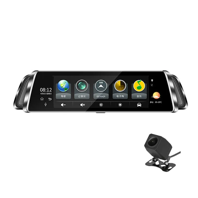 

Dealcoo 10' Touch Screen Car DVR Video Recorder Camera ADAS Android 4G/WIFI GPS Navigation Mirror DashCam RearView Mirror Camera