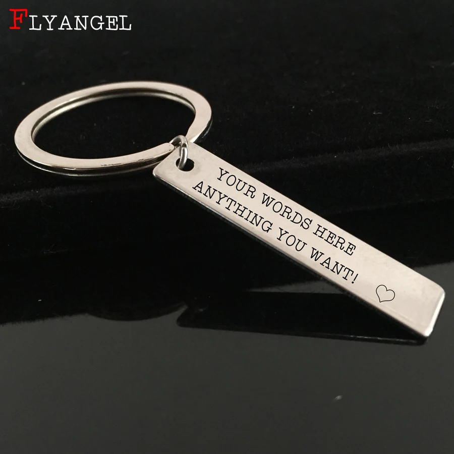 Custom Engraved Name, Date, Sentence, Words Keychain For Couples