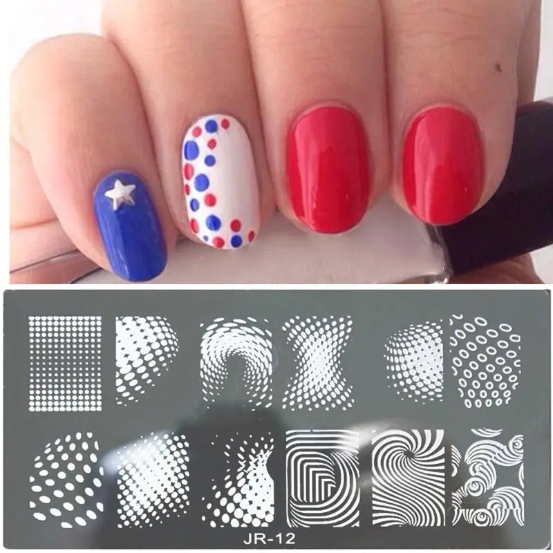 

Fashion Strip Design Nail Art Image Stamp Stamping Plates Manicure Template DIY Polish Stencil Nail Tools Drop Ship