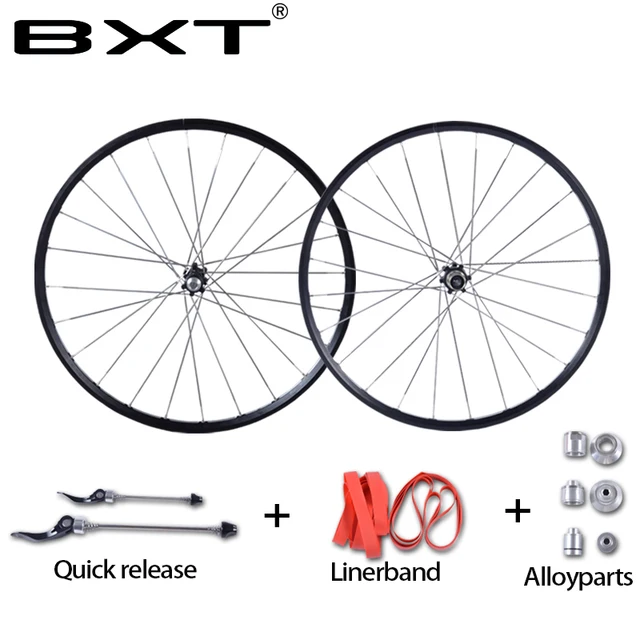 Best price at $168 Cheap 2016 new MTB Mountain Bike Wheelsets 4 Bearing Hub Bike Parts Bike Aluminum Alloy Wheel Sets 28Holes Cycling Wheels free ship