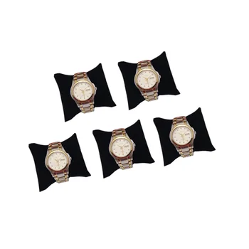 

5Pcs Medium Jewelry Display Cushion Black Velvet Pillow For Bracelet Watch Anklet Bangle Chain Holder Free Shipping