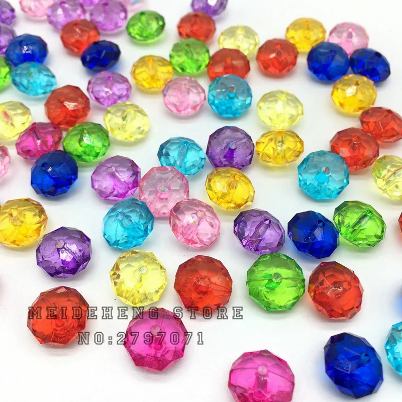 mixed color Meideheng прозрачные Rondelle Spacer кристаллические граненые бусины колеса акриловые бусины для самостоятельного изготовления ювелирных изделий Модные ювелирные изделия аксессуар - Цвет: mixed color