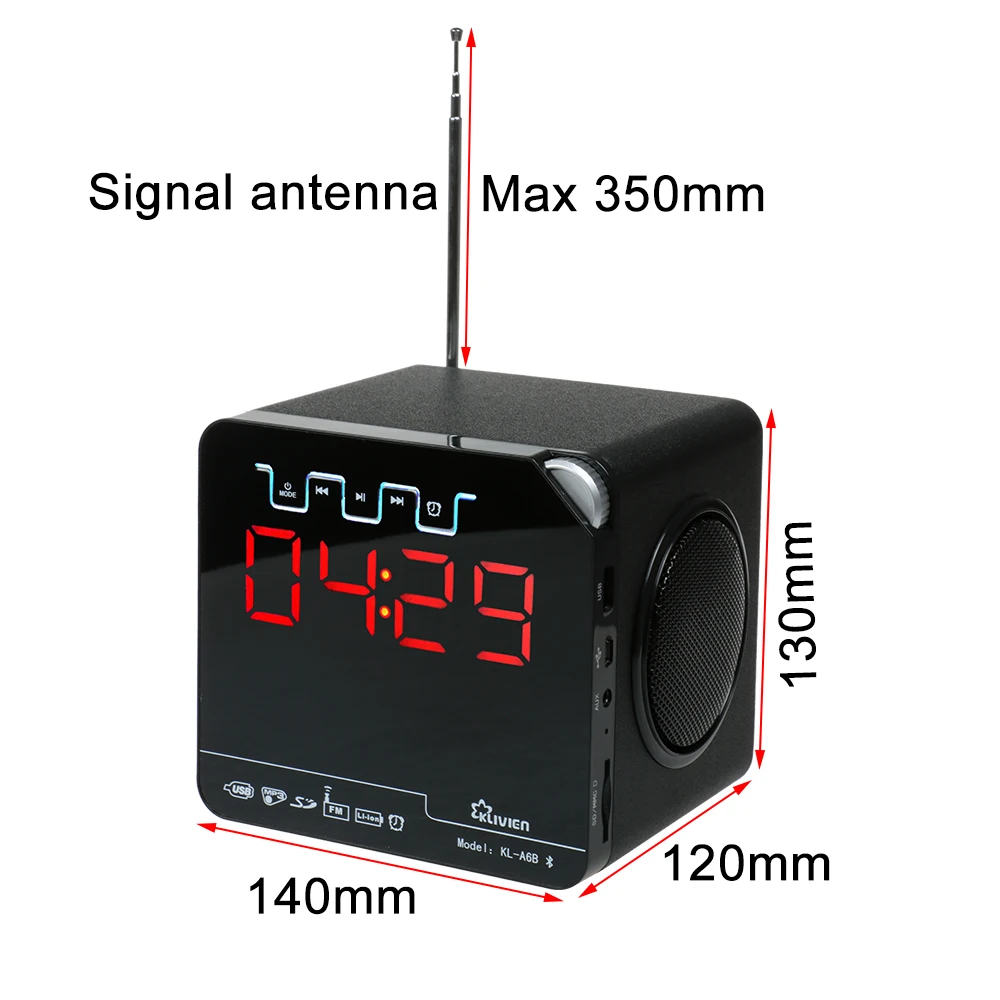 Dbigness lcd деревянный HIFI Портативный беспроводной Bluetooth динамик стерео USB TF FM сабвуфер Колонка будильник пульт дистанционного управления Altavoz