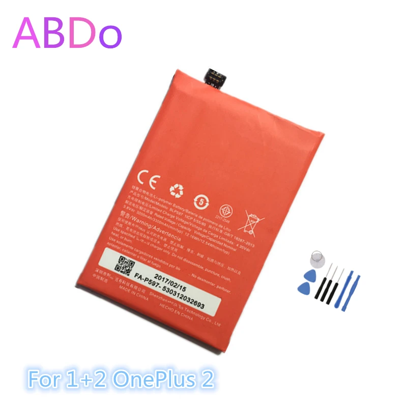 BLP597 Phone Battery For Oneplus 2 One Plus 2 Two 1+2 3300mAh Replacement Batteries AAA Quality