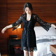 Новая весенне-летняя Высококачественная кружевная Пижама шелковая юбка на подтяжках с поясом, 2 предмета, ночная рубашка Домашняя одежда женские пижамы, платье