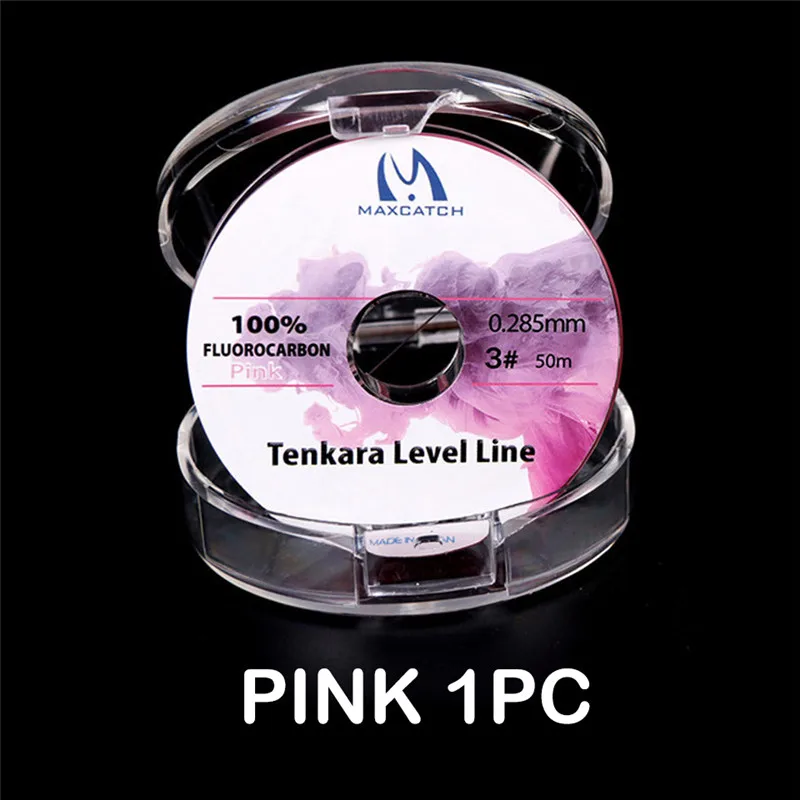 Линия Maximumcatch Tenkara Level 30 м 2,5#/3,0# фторуглеродная розовая леска Tenkara Fly - Цвет: Pink 1pc