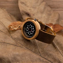 БОБО ПТИЦА Watch J16 Творческий УФ-Печати Красочные Картины циферблат Кожаный Ремешок Кварцевые Часы Как Подарок Для Женщин Ребенка Relogio