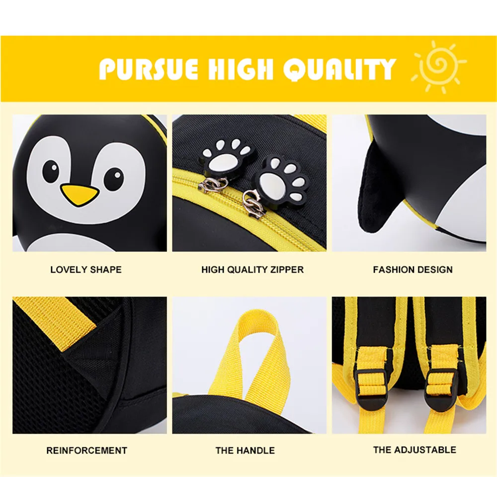 new Penguin Schoolbag Children Backpack Hard Shell Backpack Cartoon Lovely Mini Shoulder Bag Kids Cute boy girl bags