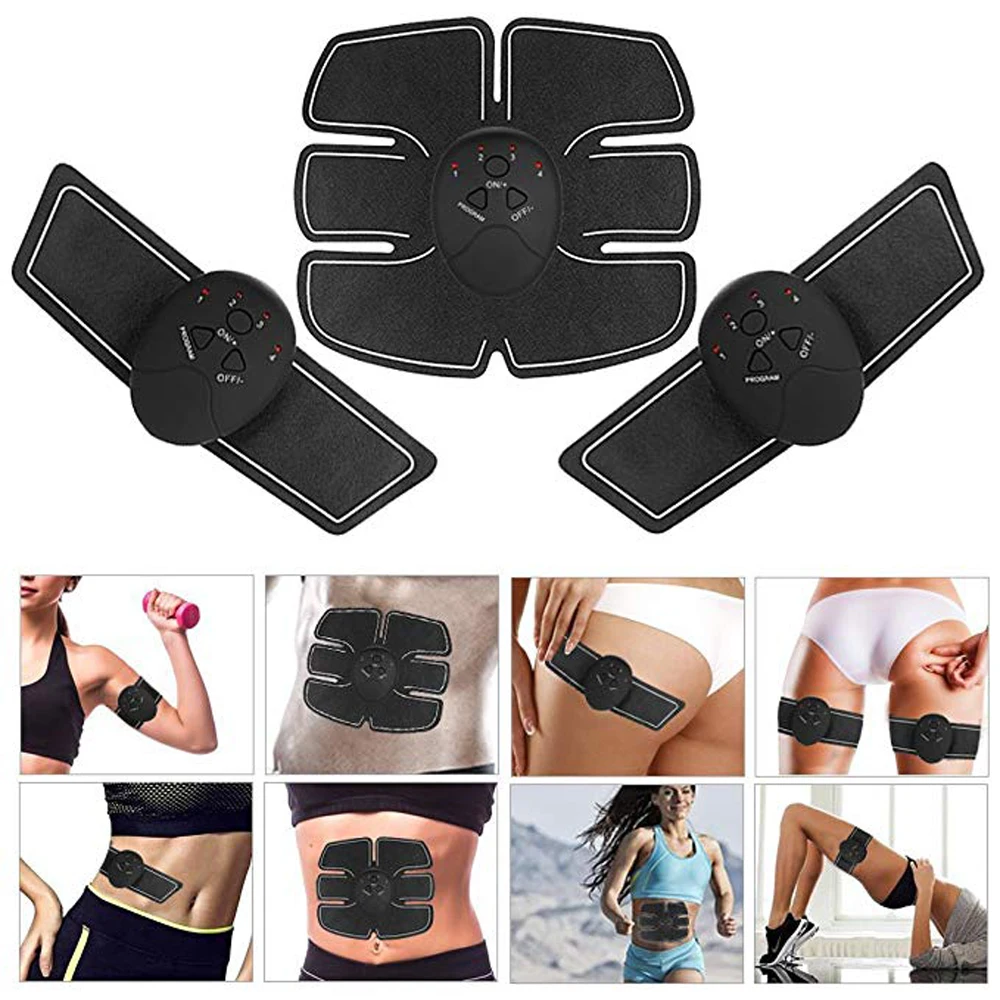 Abdominal Muscle Fitness Trainer Electronic Muscle Exerciser Machine Fitness Belly Leg Arm Exercise Gear Workout Equipment