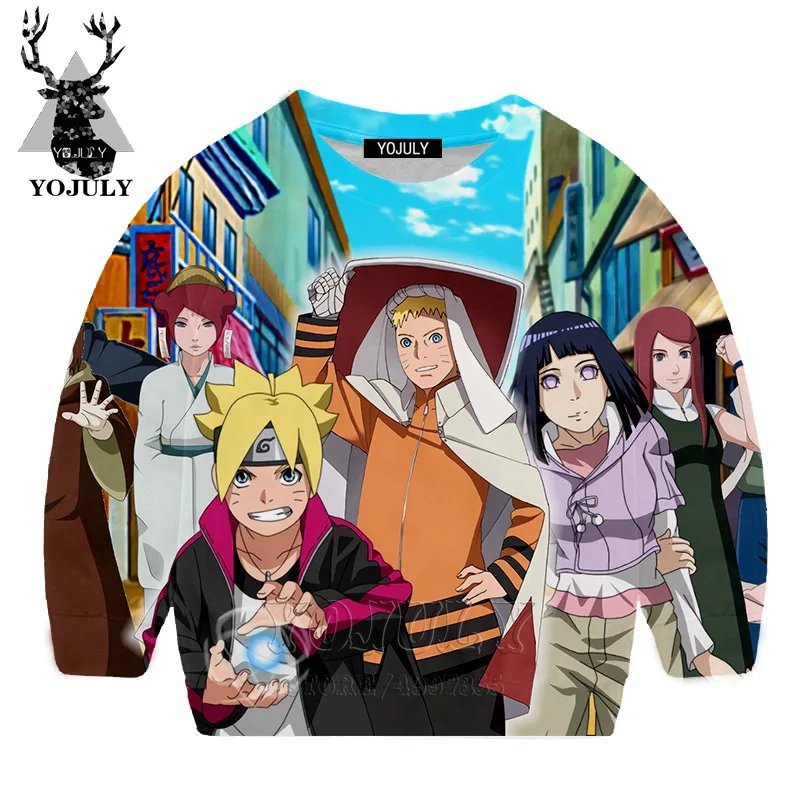 YOJULY/Новинка, BORUTO, аниме, harajuku, 3d принт, Свитшот «Юность» для маленьких мальчиков и девочек, детская одежда модная одежда с длинными рукавами, Modis, лидер продаж, SW67